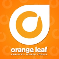 orange leaf america's frozen yogurt logo